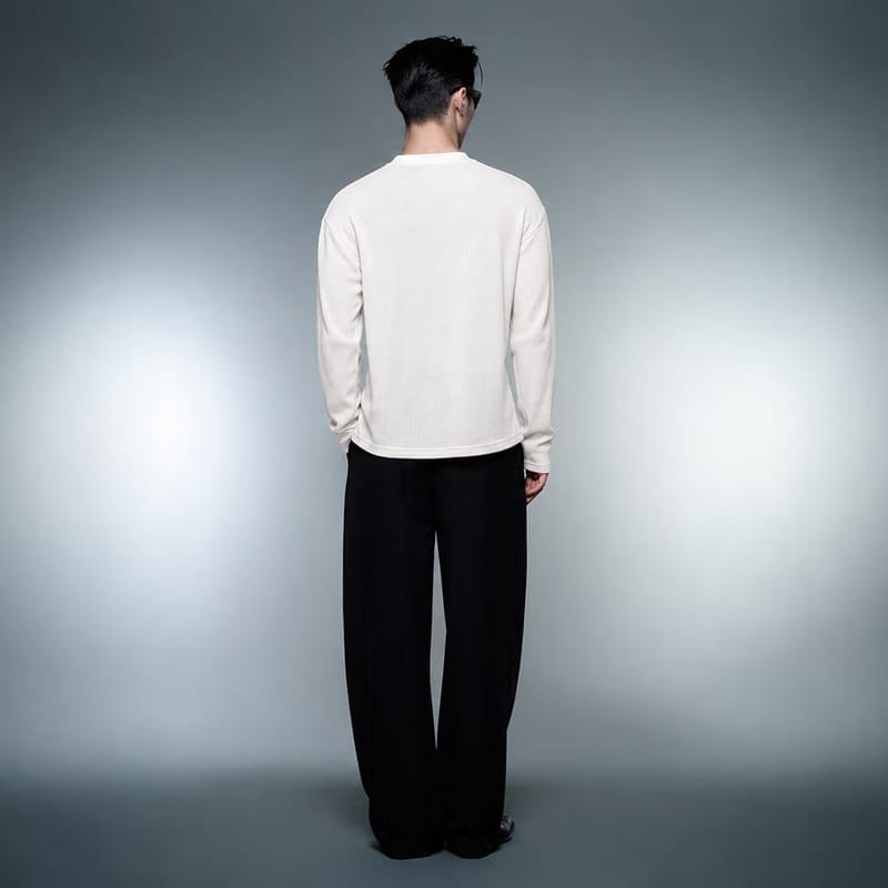Blacklist Essence Waffle T-Shirt Off White