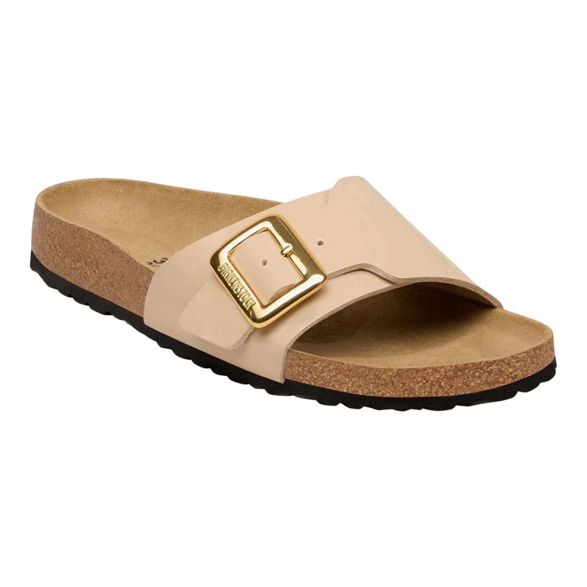 Birkenstock Catalina Cushion Buckle Catalina Cushion Buckle Birko-Flor Patent Patent Sand Beige