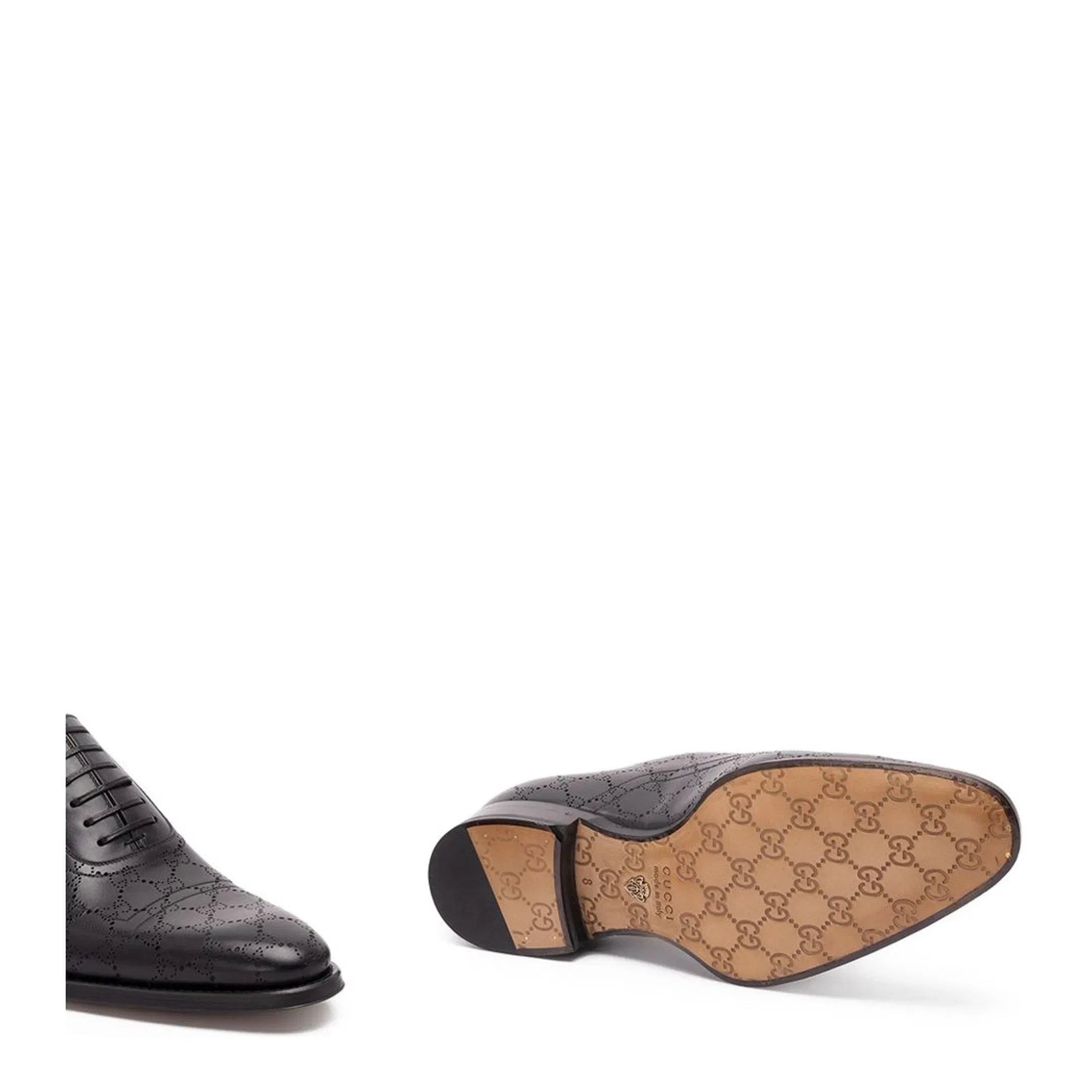Lace-Up Shoe With Lasered Gg