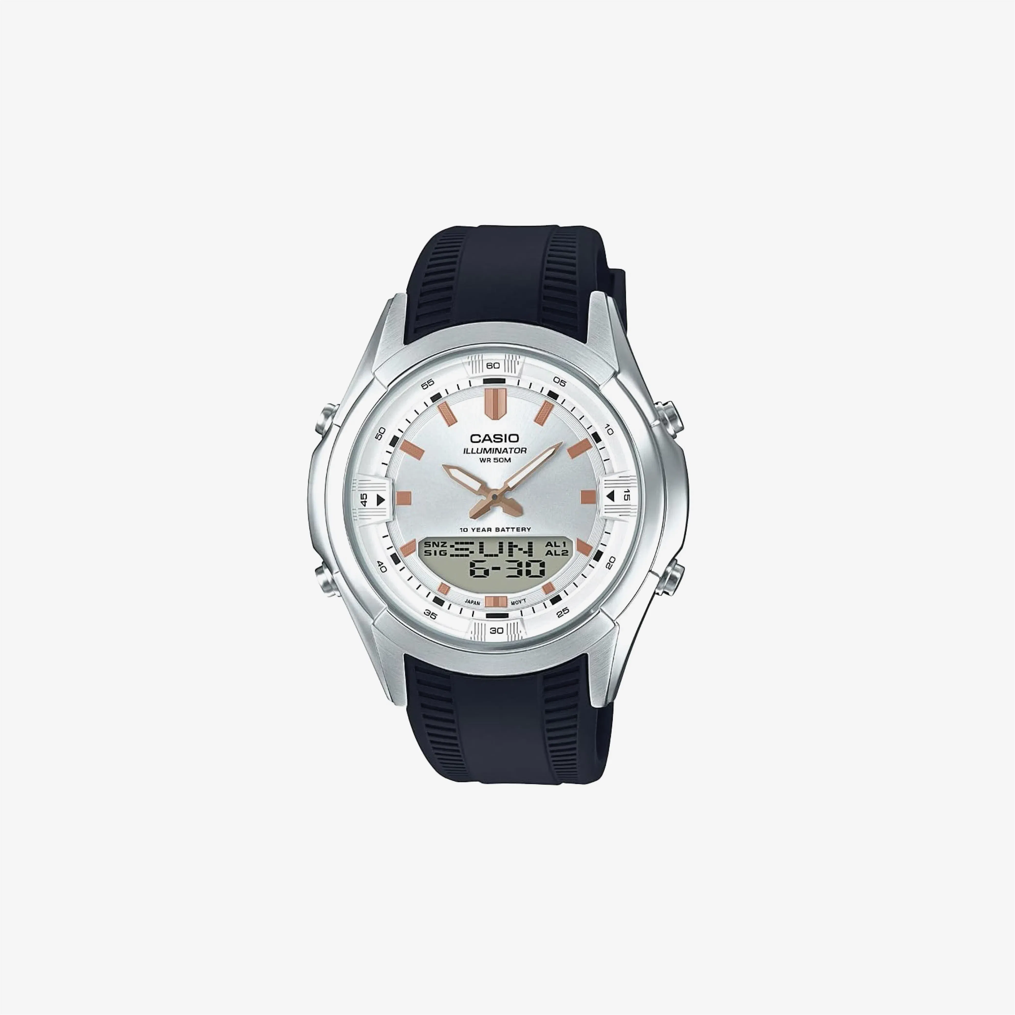 Casio AMW-840-7ACVCF Dress Analog-Digital Display Quartz Black Watch