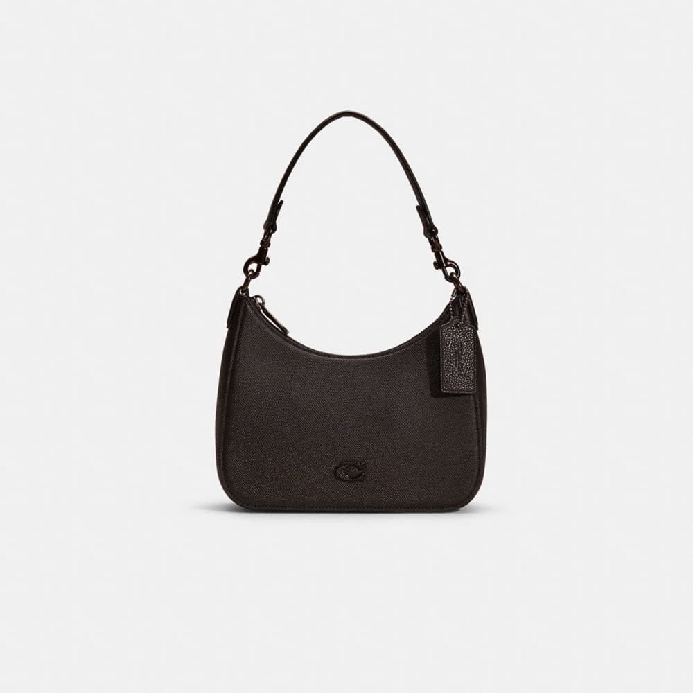 Coach Restored Hobo Crossbody With Signature Canvas Black