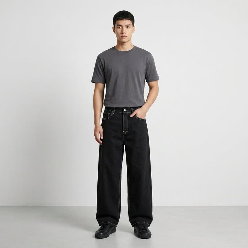 Be Autyst Black Contrast Denim