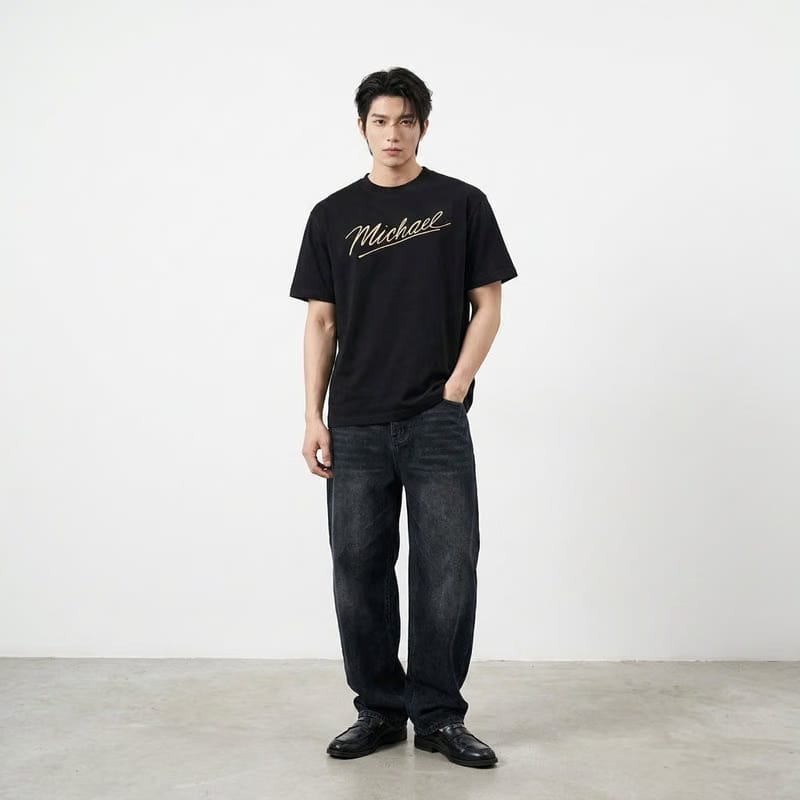 Beautyst Classic Mark Black T-shirt