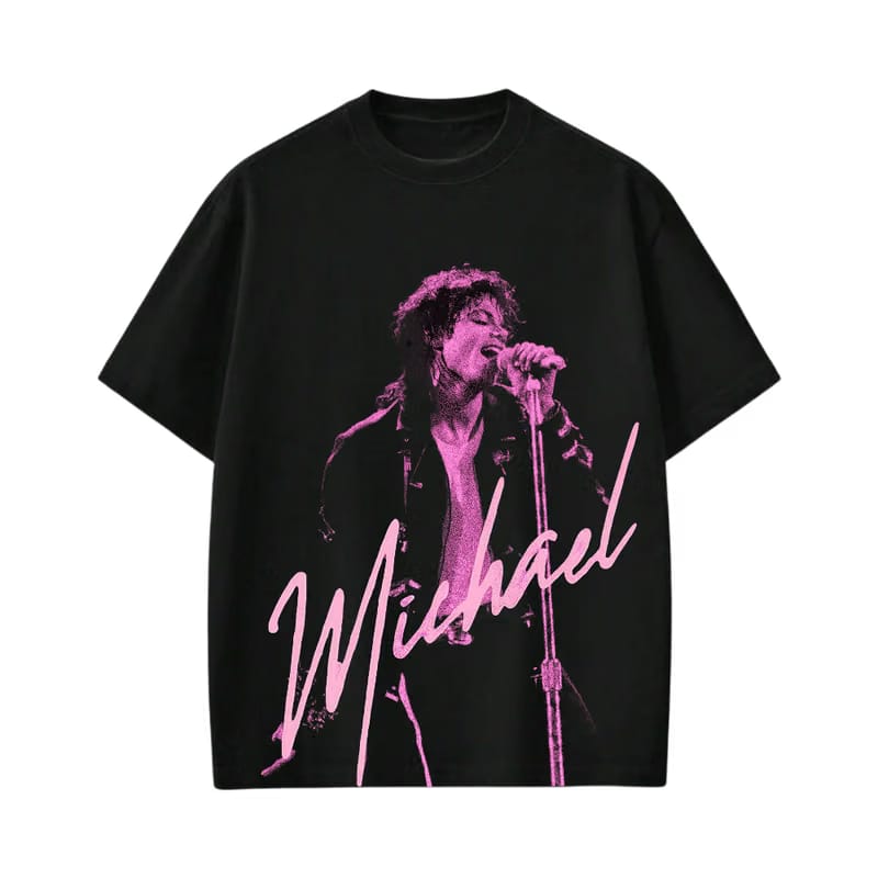 Beautyst Neon Pink Performer Black T-shirt