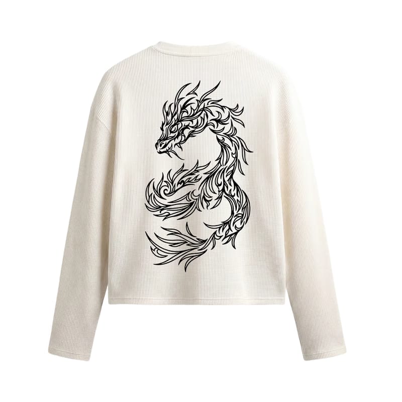 Dragon Mocha White Waffle T-shirt