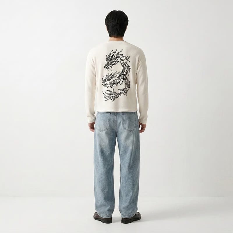 Dragon Mocha White Waffle T-shirt