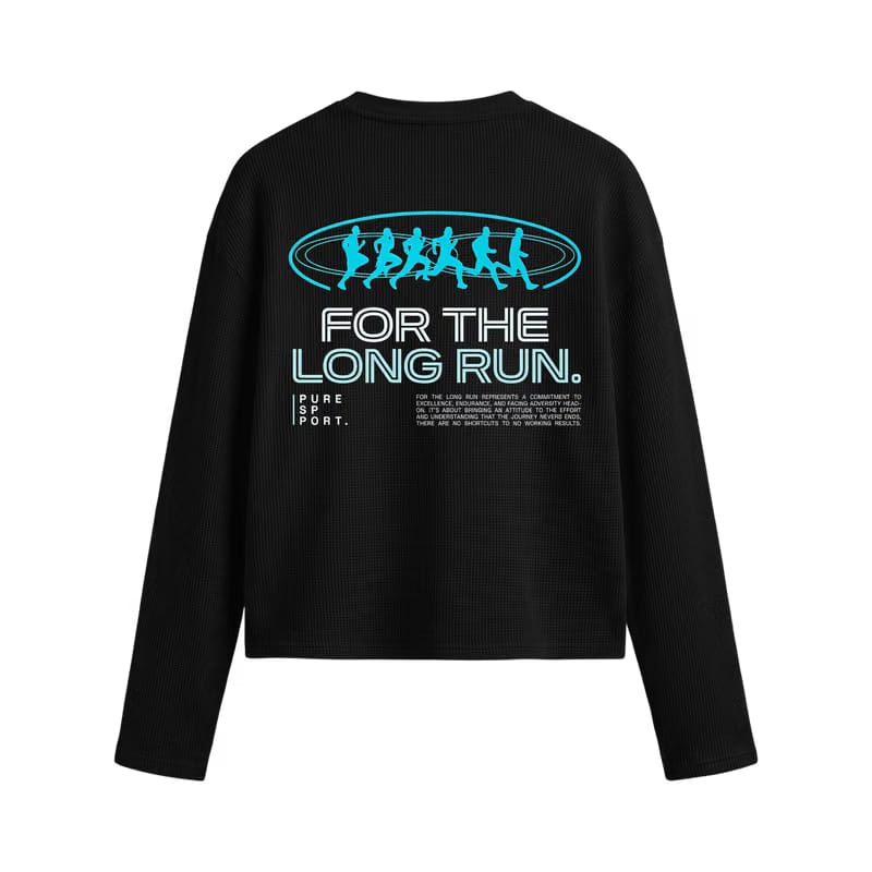 Long Run Black Waffle T-shirt