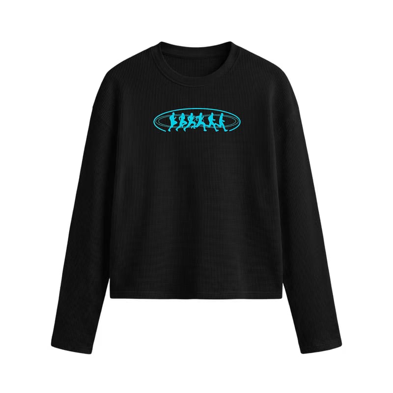 Long Run Black Waffle T-shirt