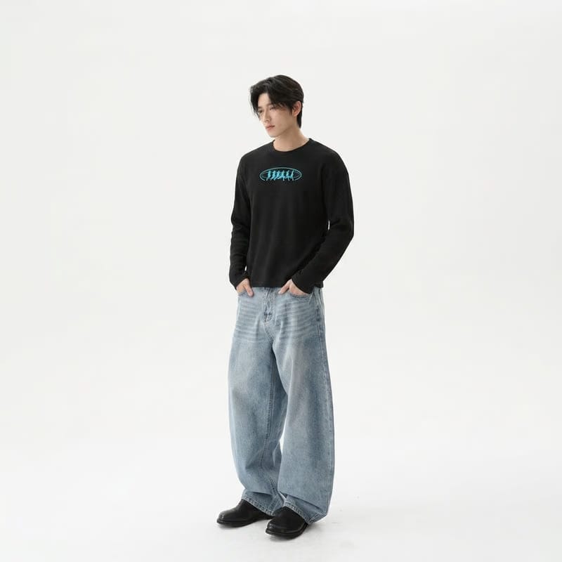 Long Run Black Waffle T-shirt