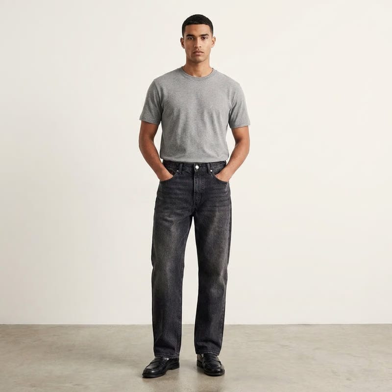 Myth Stitch Be Autyst Black Contrast Denim