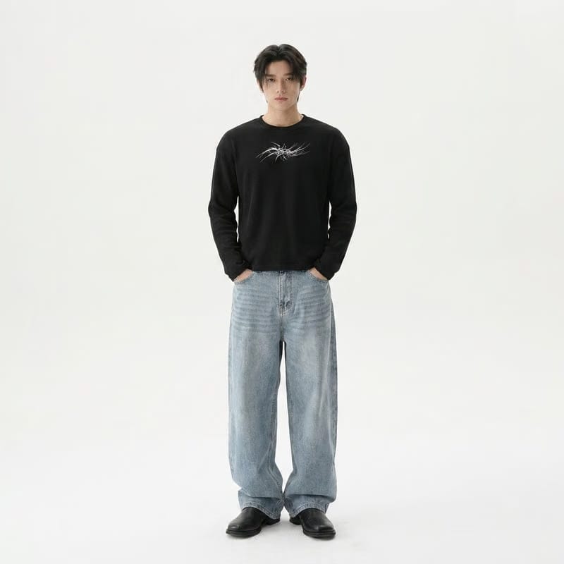 Obsidian Web Black Waffle T-shirt