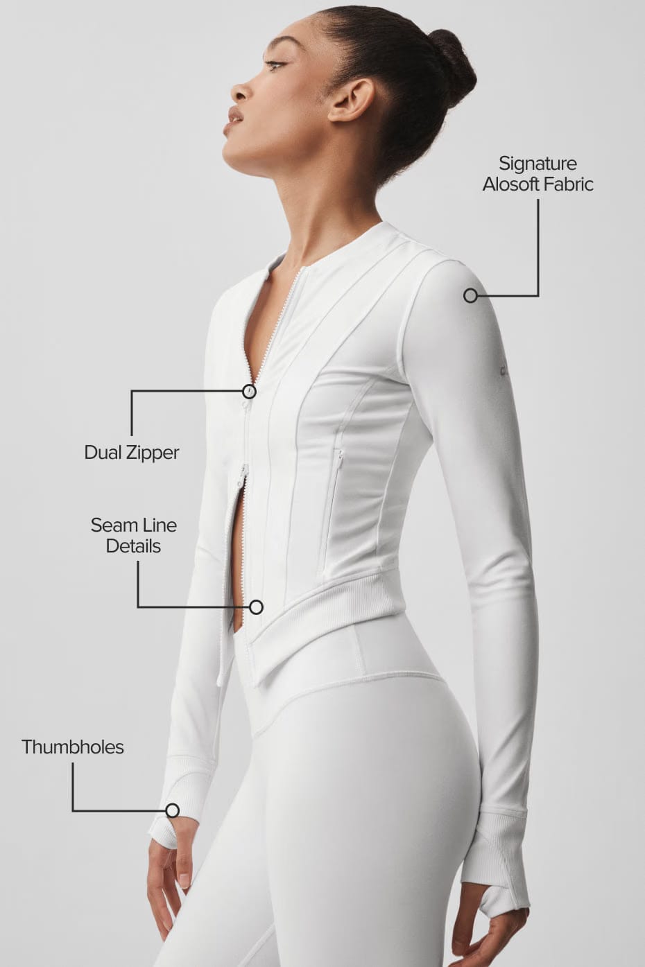Alo Yoga Alosoft Recharge Jacket - White