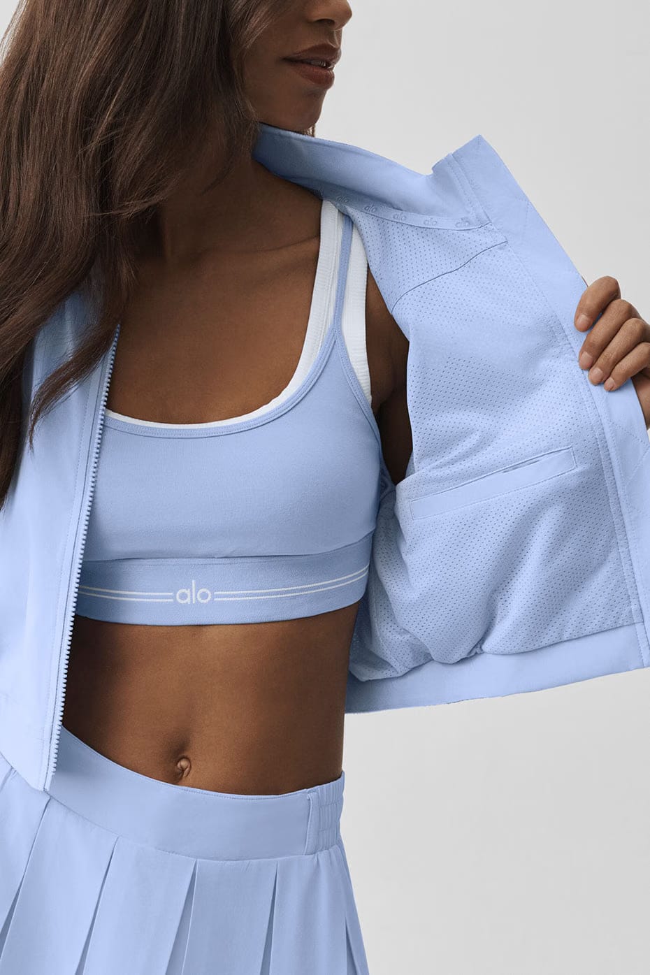 Alo Yoga Clubhouse Jacket - Light Provence Blue