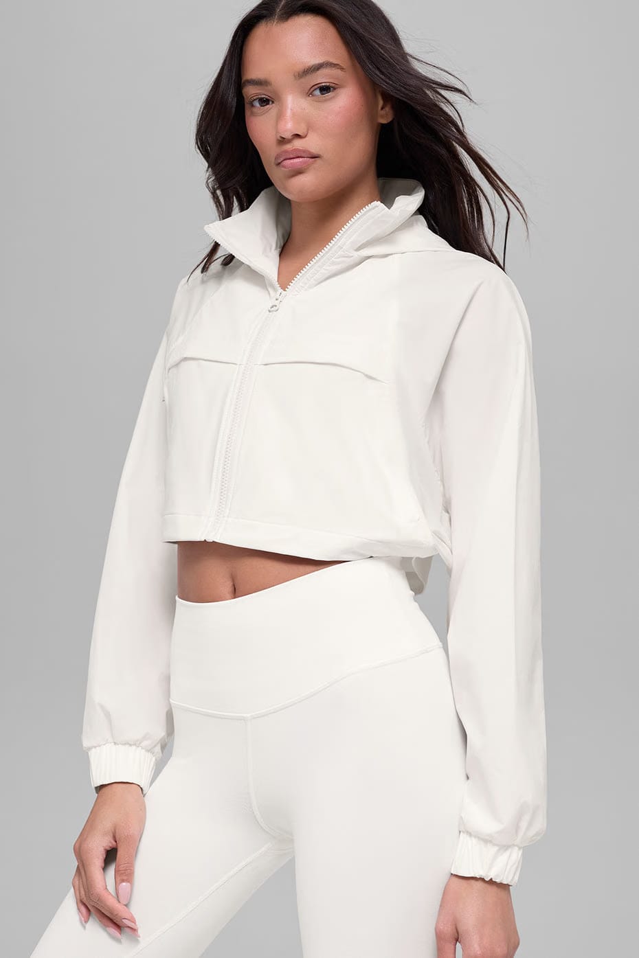 Alo Yoga Cropped Playmaker Jacket - Ivory