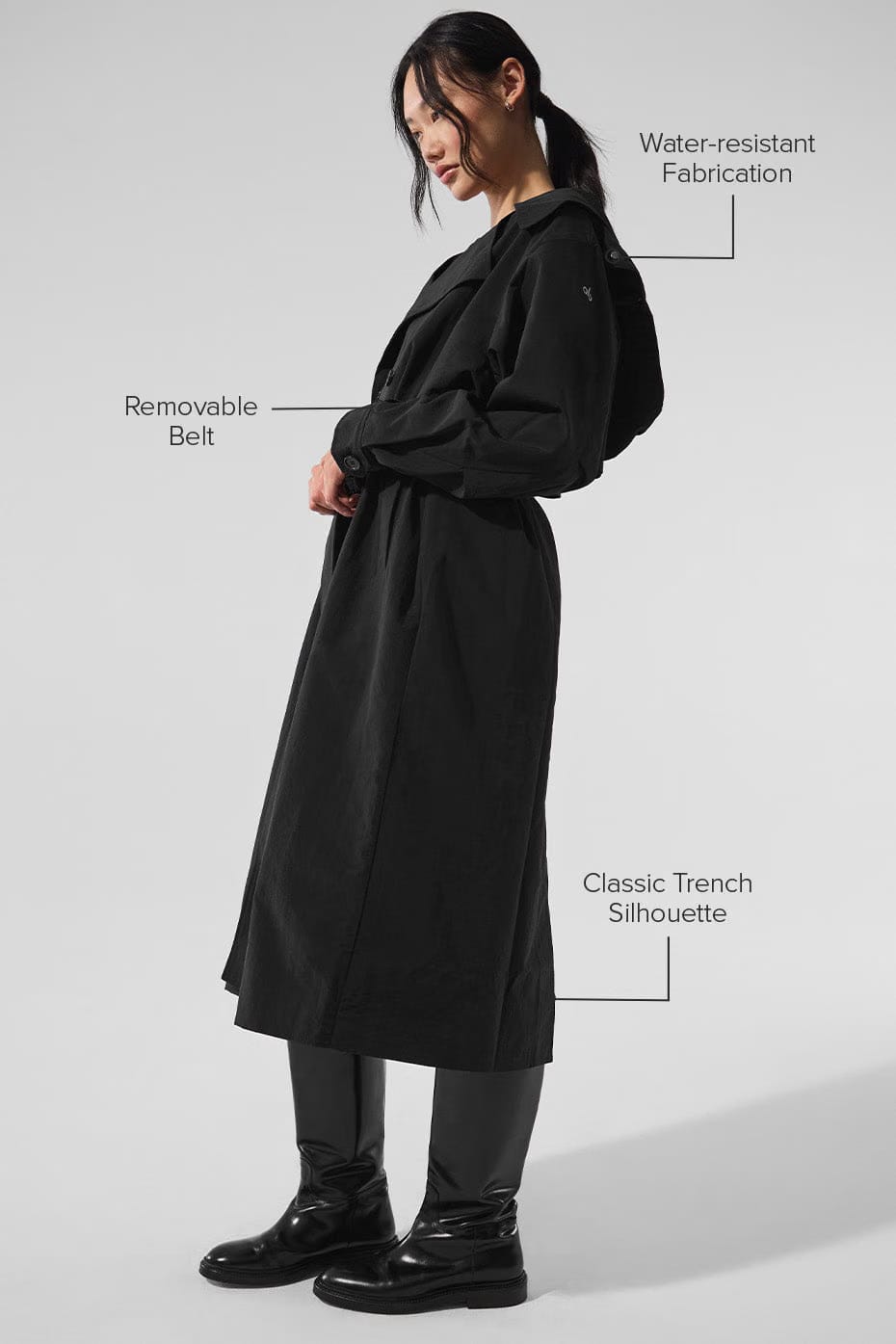 Alo Yoga Daybreak Long Coat - Black