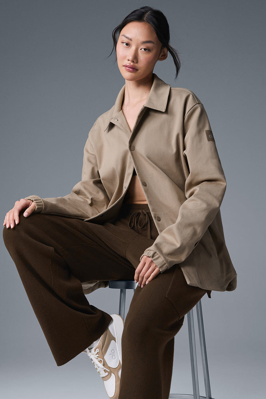 Alo Yoga Edition Sueded Jacket - Gravel