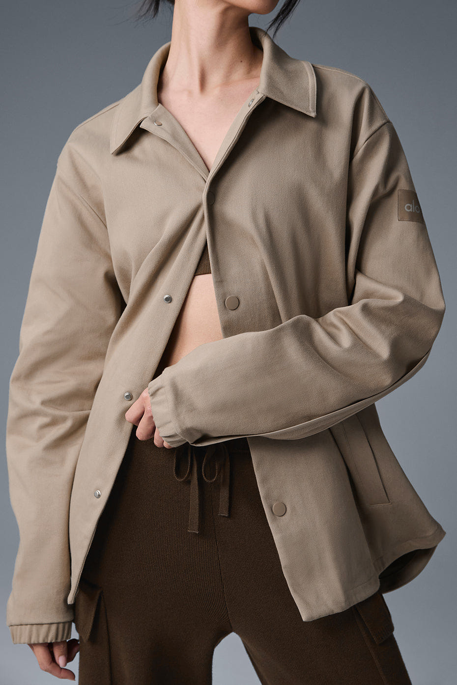 Alo Yoga Edition Sueded Jacket - Gravel