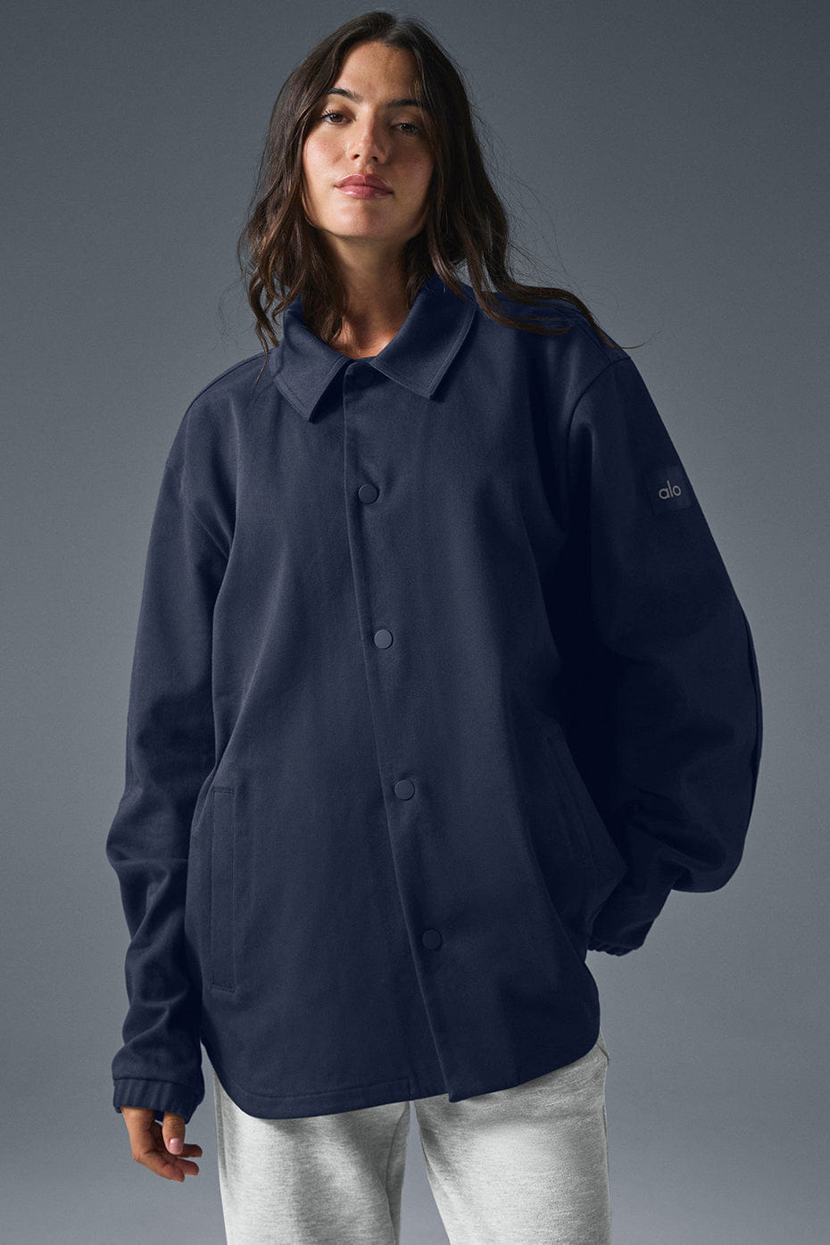 Alo Yoga Edition Sueded Jacket - Navy
