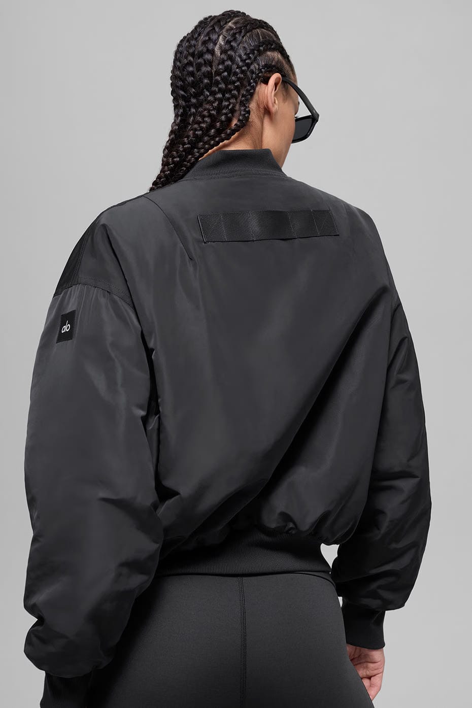 Alo Yoga Faux Fur Urbanite Bomber - Black/Ivory