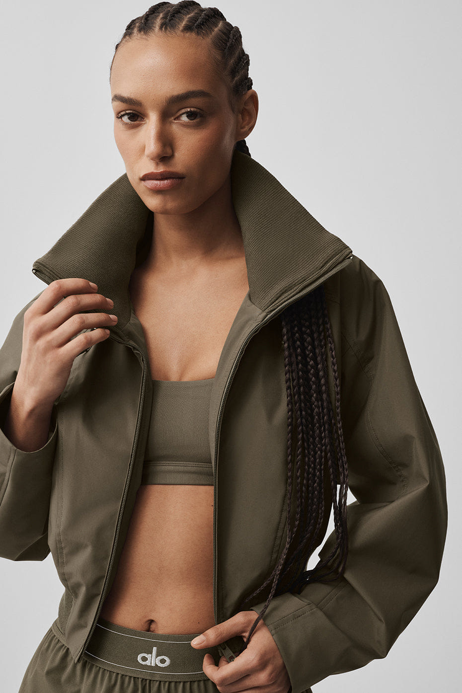 Alo Yoga First Draft Jacket - Olive Tree