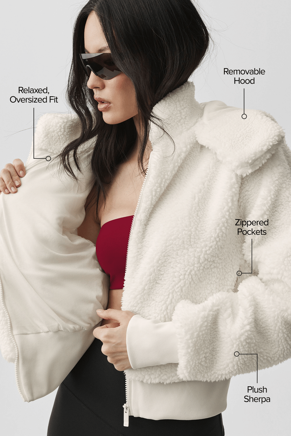 Alo Yoga Foxy Sherpa Jacket - Ivory