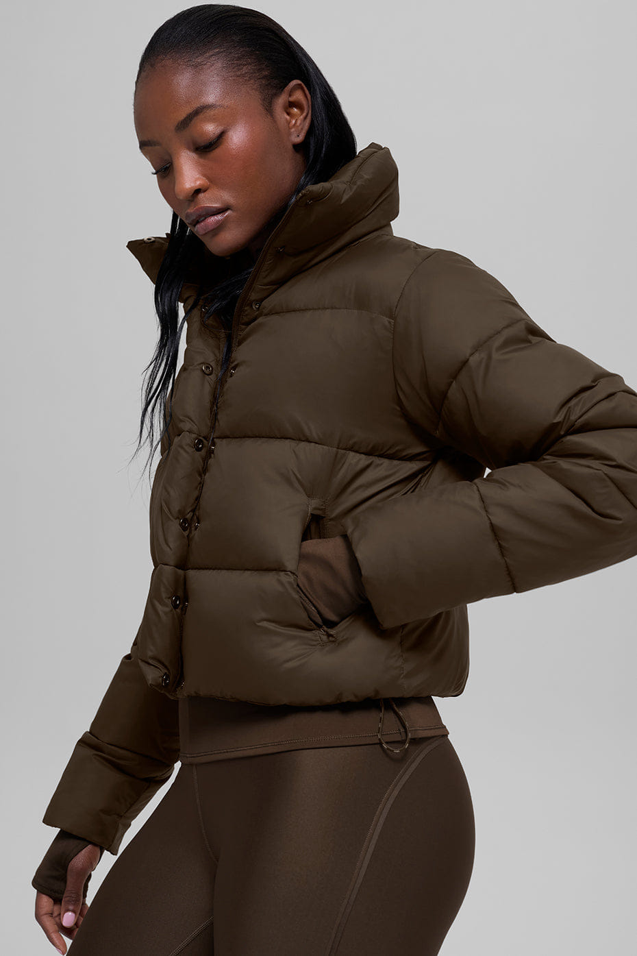 Alo Yoga Gold Rush Puffer - Espresso