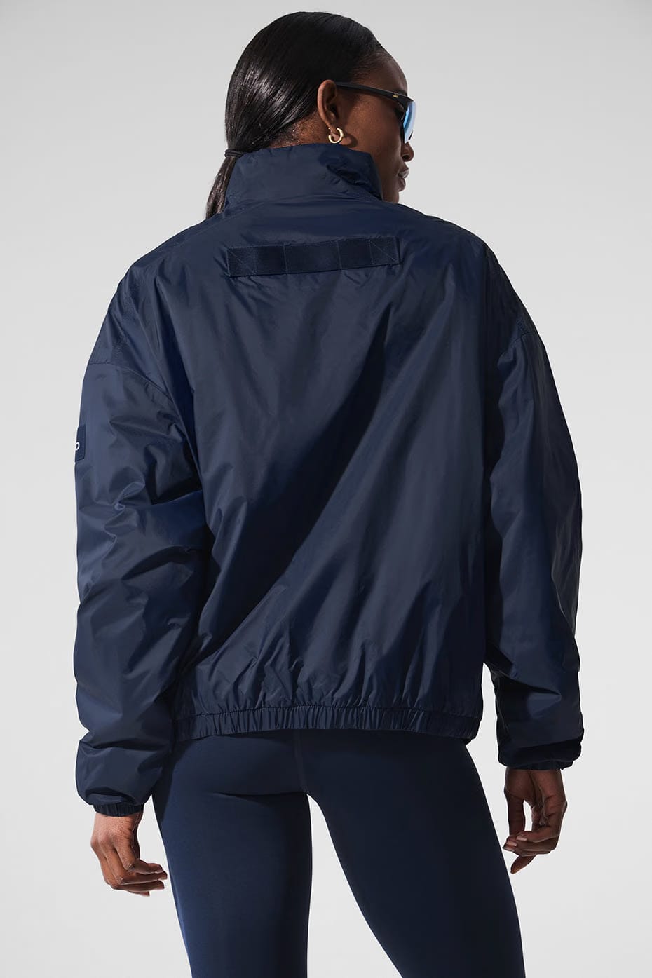 Alo Yoga Latitude Light Weight 1/2 Zip Pullover Jacket - Navy