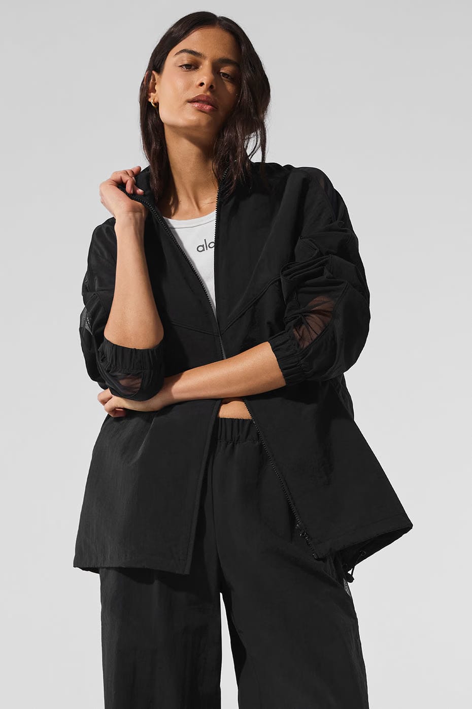 Alo Yoga Origin Full-Zip Track Jacket - Black