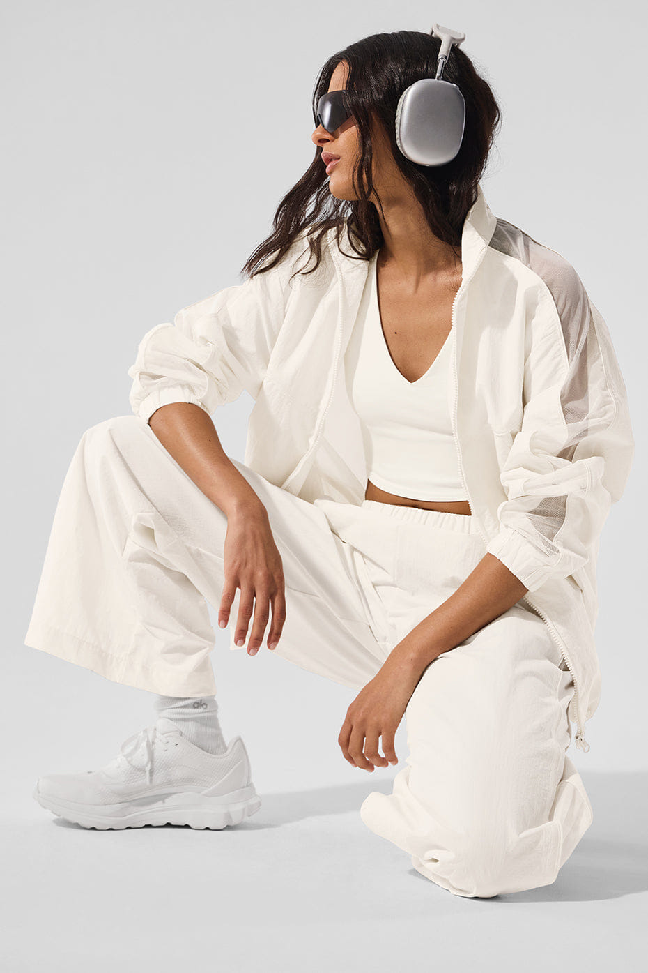 Alo Yoga Origin Full-Zip Track Jacket - Ivory