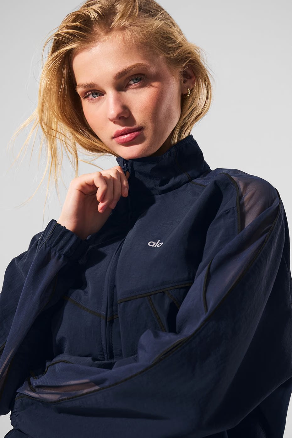 Alo Yoga Origin Full-Zip Track Jacket - Navy/Black