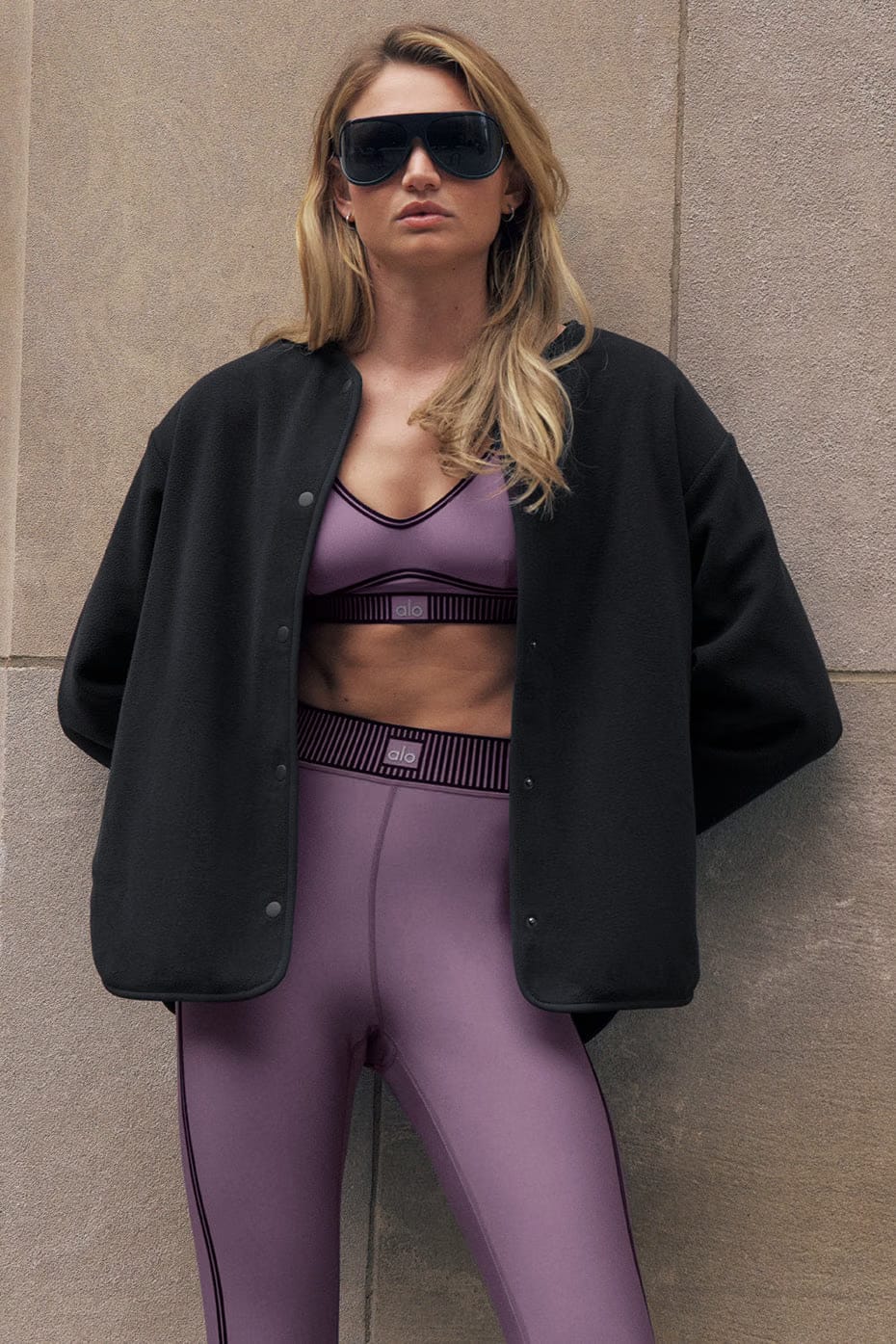 Alo Yoga Polar Fleece Take Note Jacket - Black