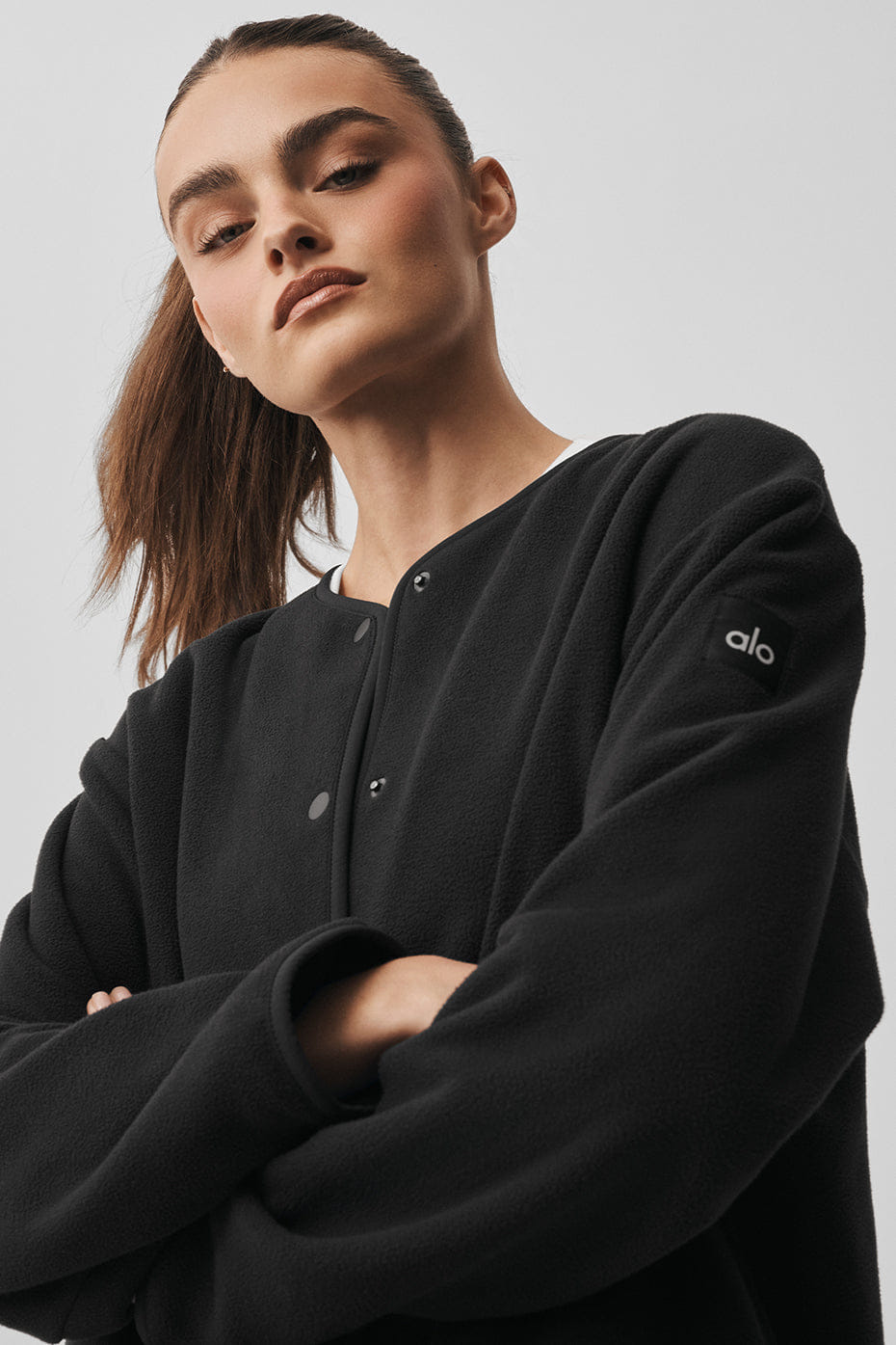 Alo Yoga Polar Fleece Take Note Jacket - Black