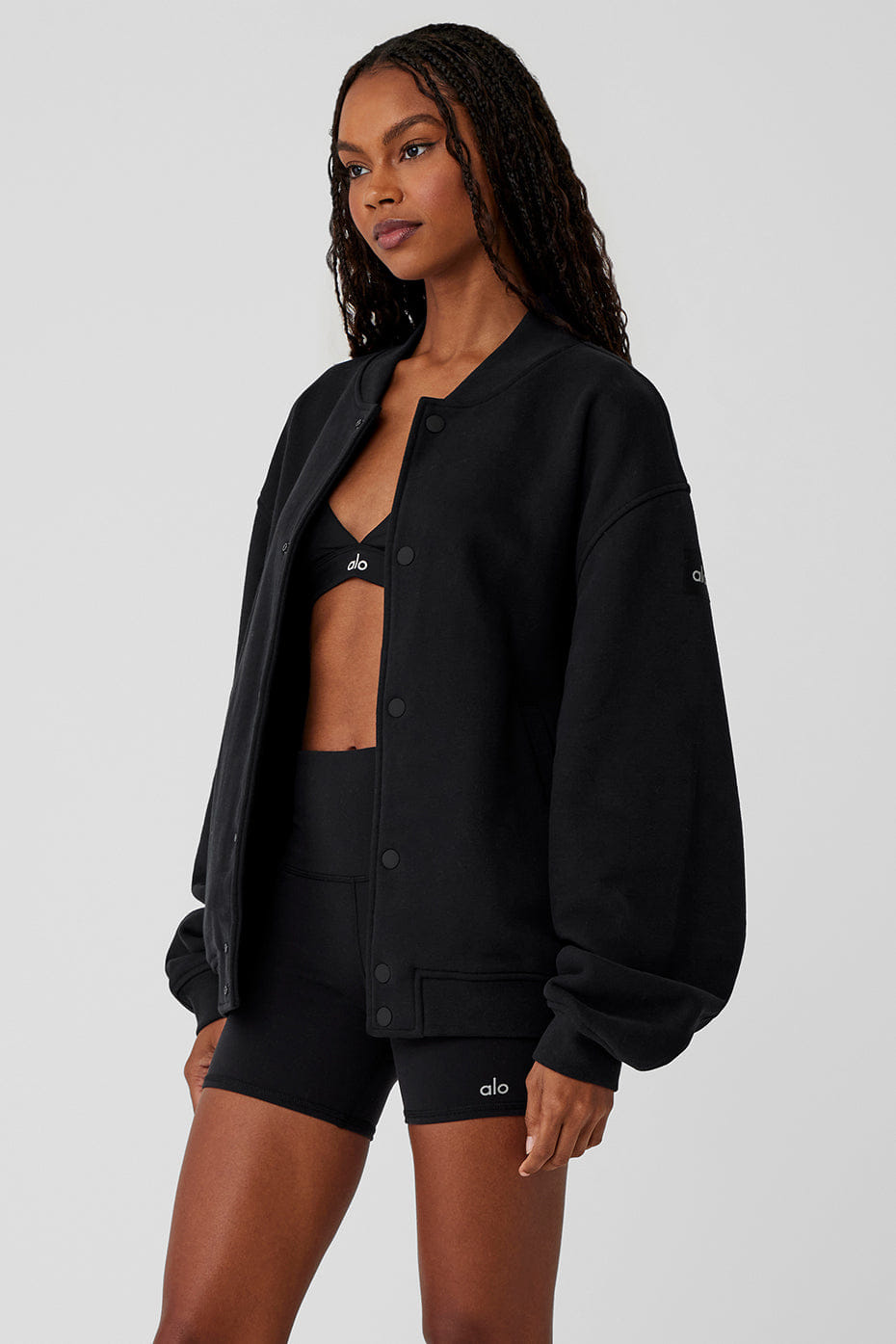 Alo Yoga Renown Varsity Jacket - Black