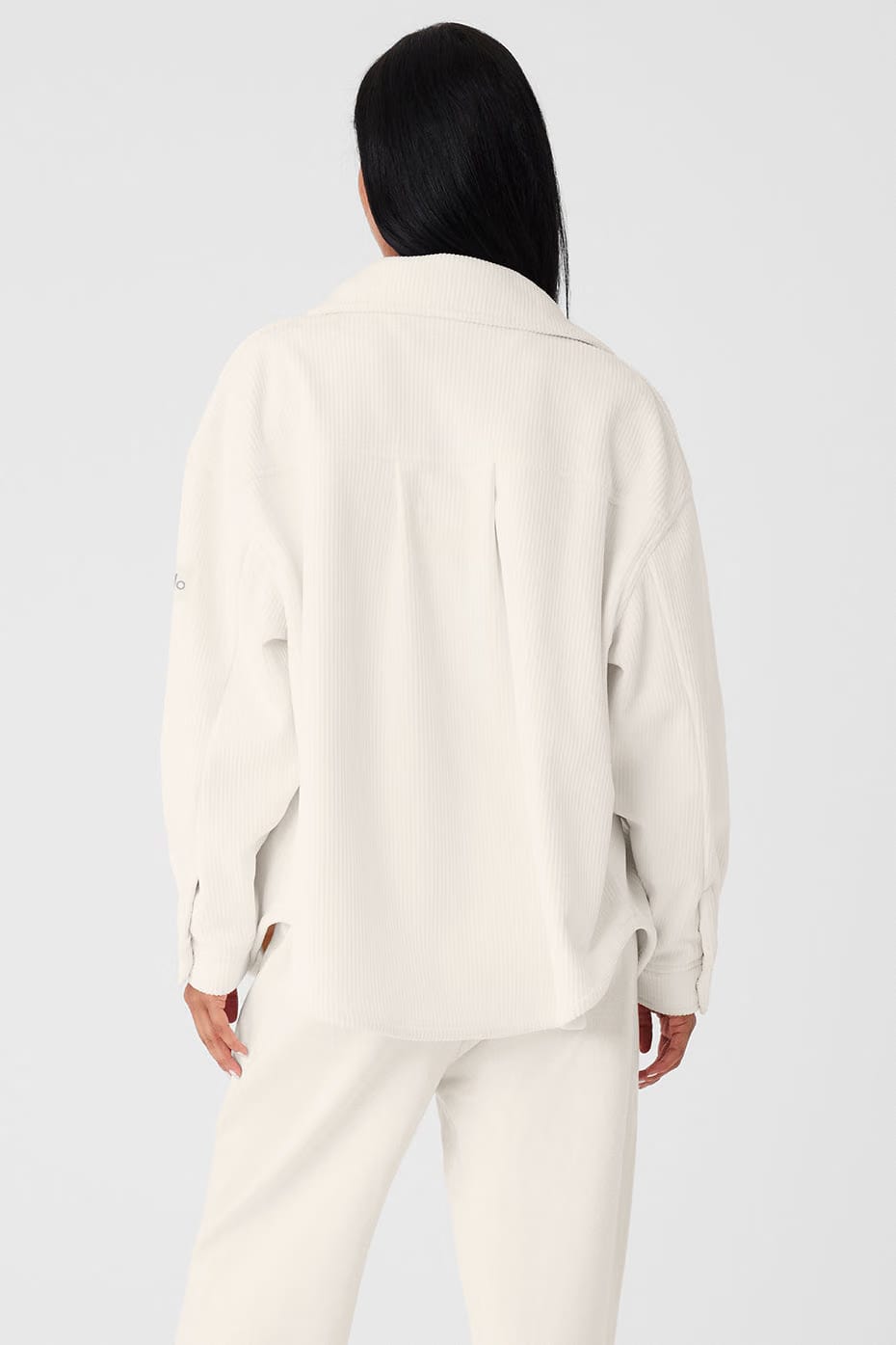 Alo Yoga Ribbed Velour Mountain Side Shacket - Ivory