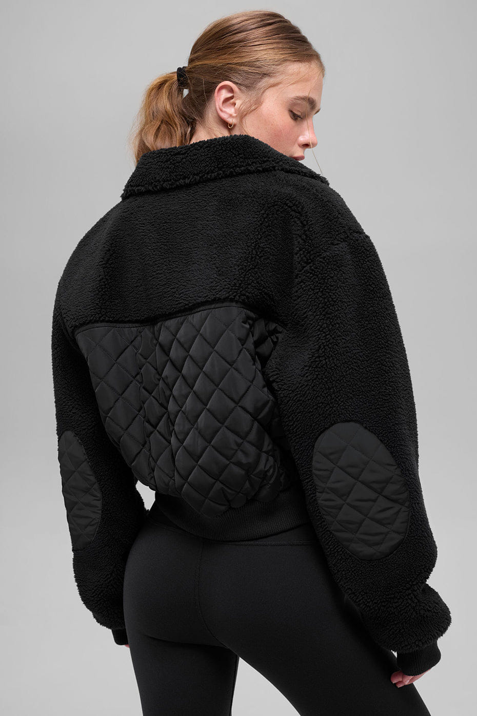 Alo Yoga Sherpa Edge Bomber - Black