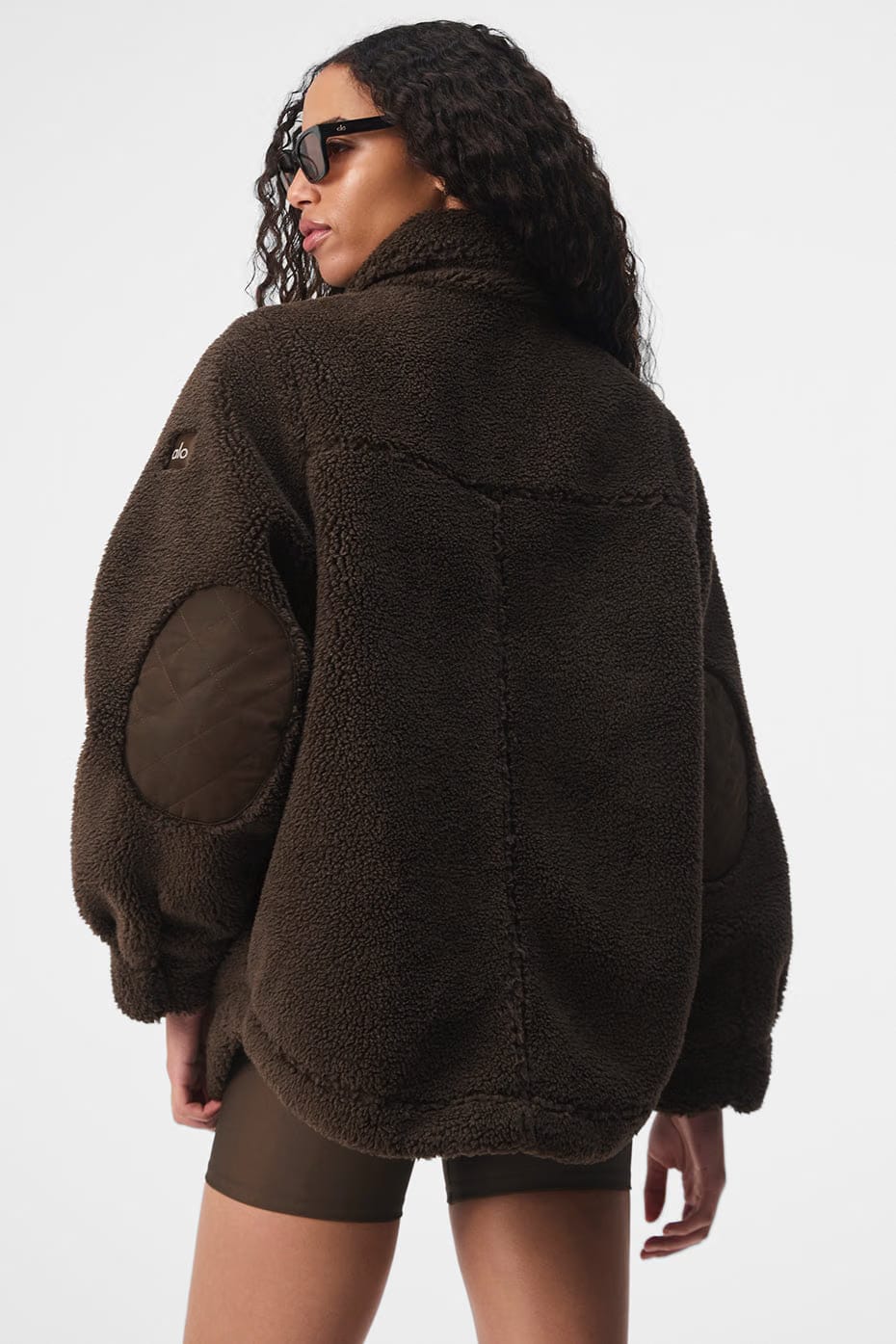 Alo Yoga Sherpa Edge Shacket - Espresso