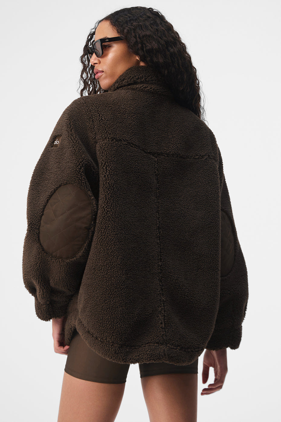 Alo Yoga Sherpa Edge Shacket - Espresso