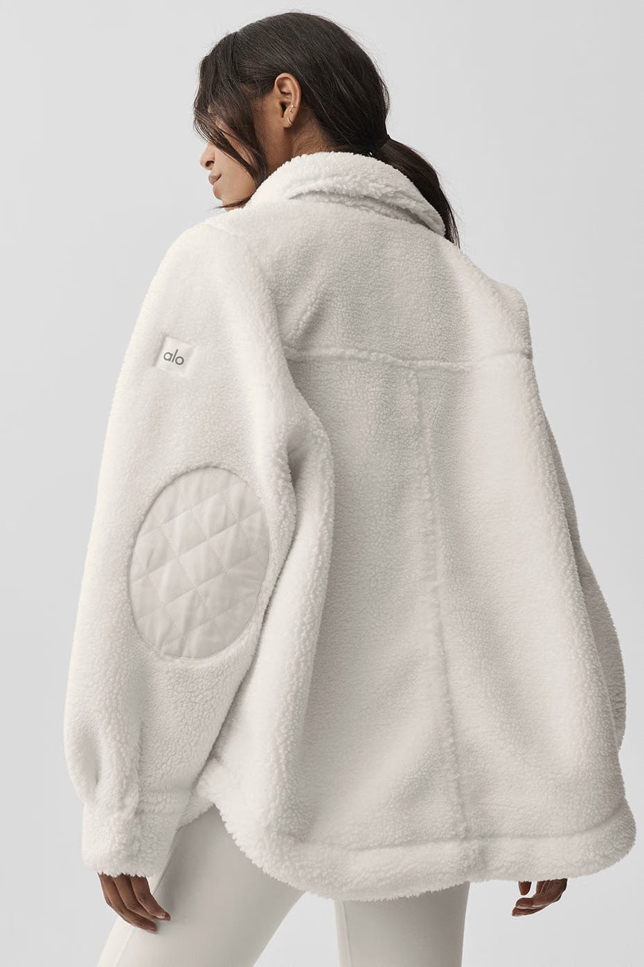 Alo Yoga Sherpa Edge Shacket - Ivory
