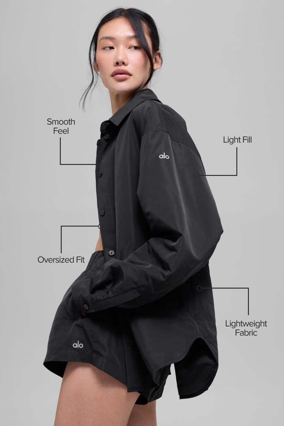 Alo Yoga Socialite Shacket - Black