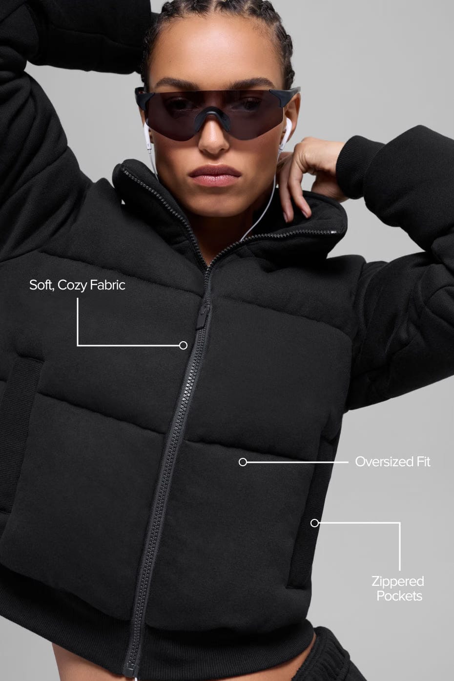 Alo Yoga Sweatshirt Puffer - Black