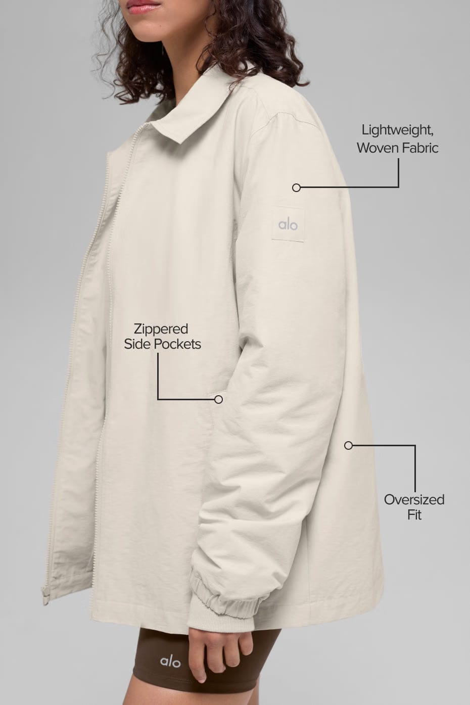 Alo Yoga Torrent Overshirt - Bone