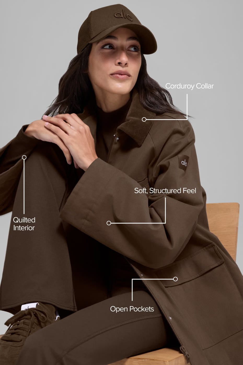 Alo Yoga Twill Barn Jacket - Espresso