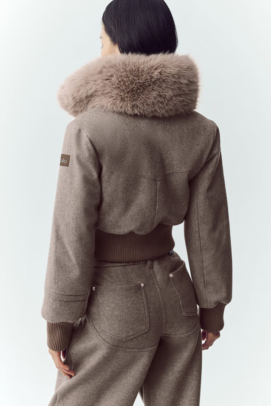 Alo Yoga Wool Blend Bunny Slope Jacket - Alpine Cocoa Heather