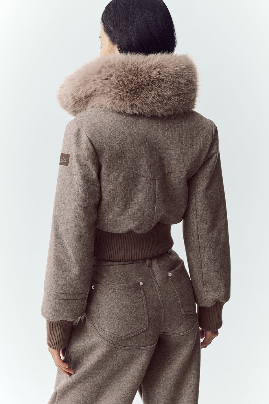 Alo Yoga Wool Blend Bunny Slope Jacket - Alpine Cocoa Heather