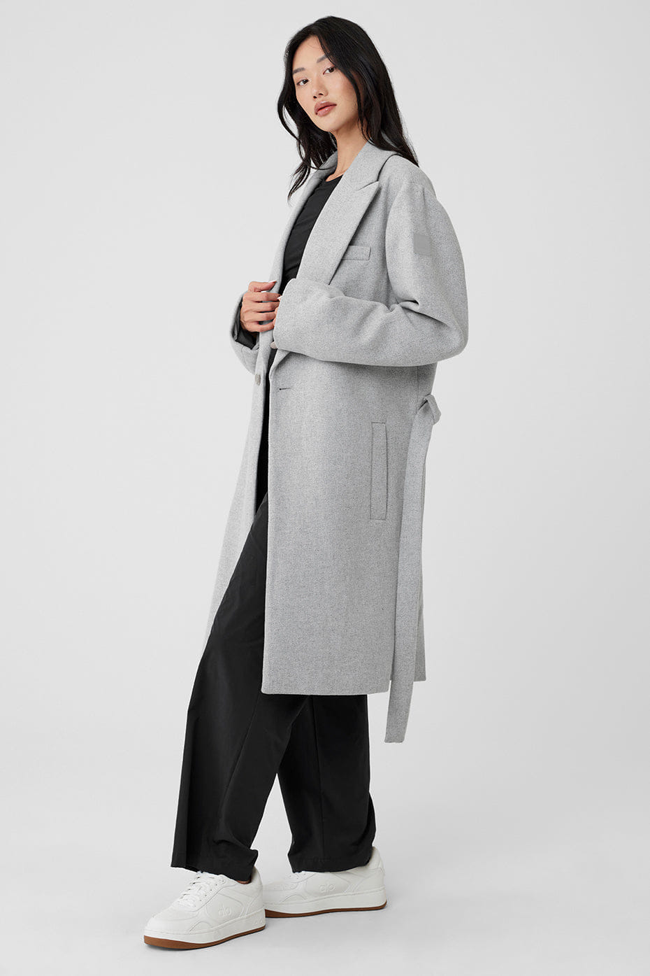 Alo Yoga Wool Gameday Overcoat - Athletic Heather Grey