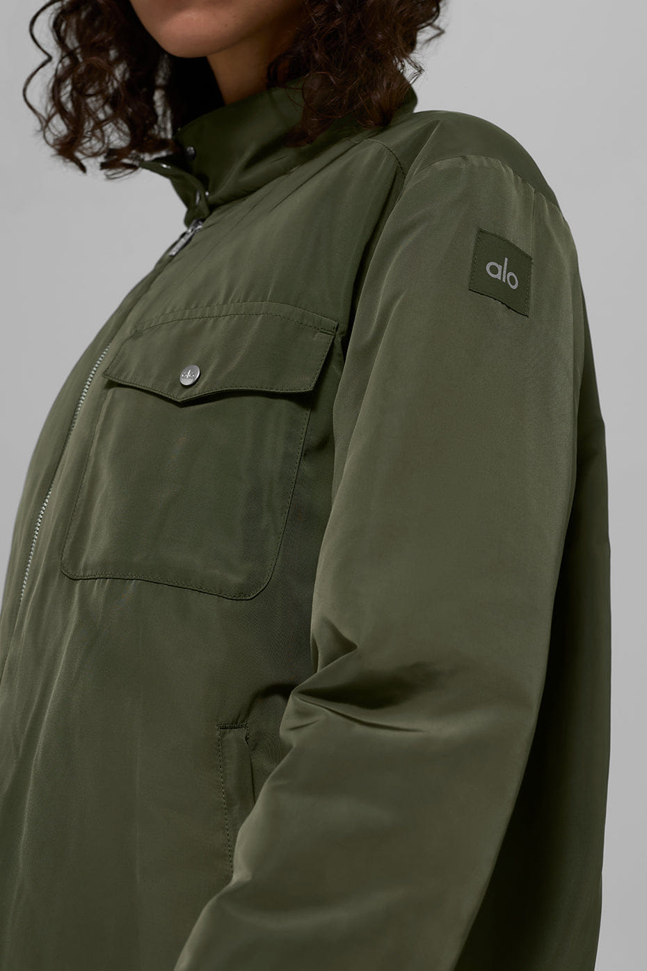 Alo Yoga Work It Bomber - Green Olive