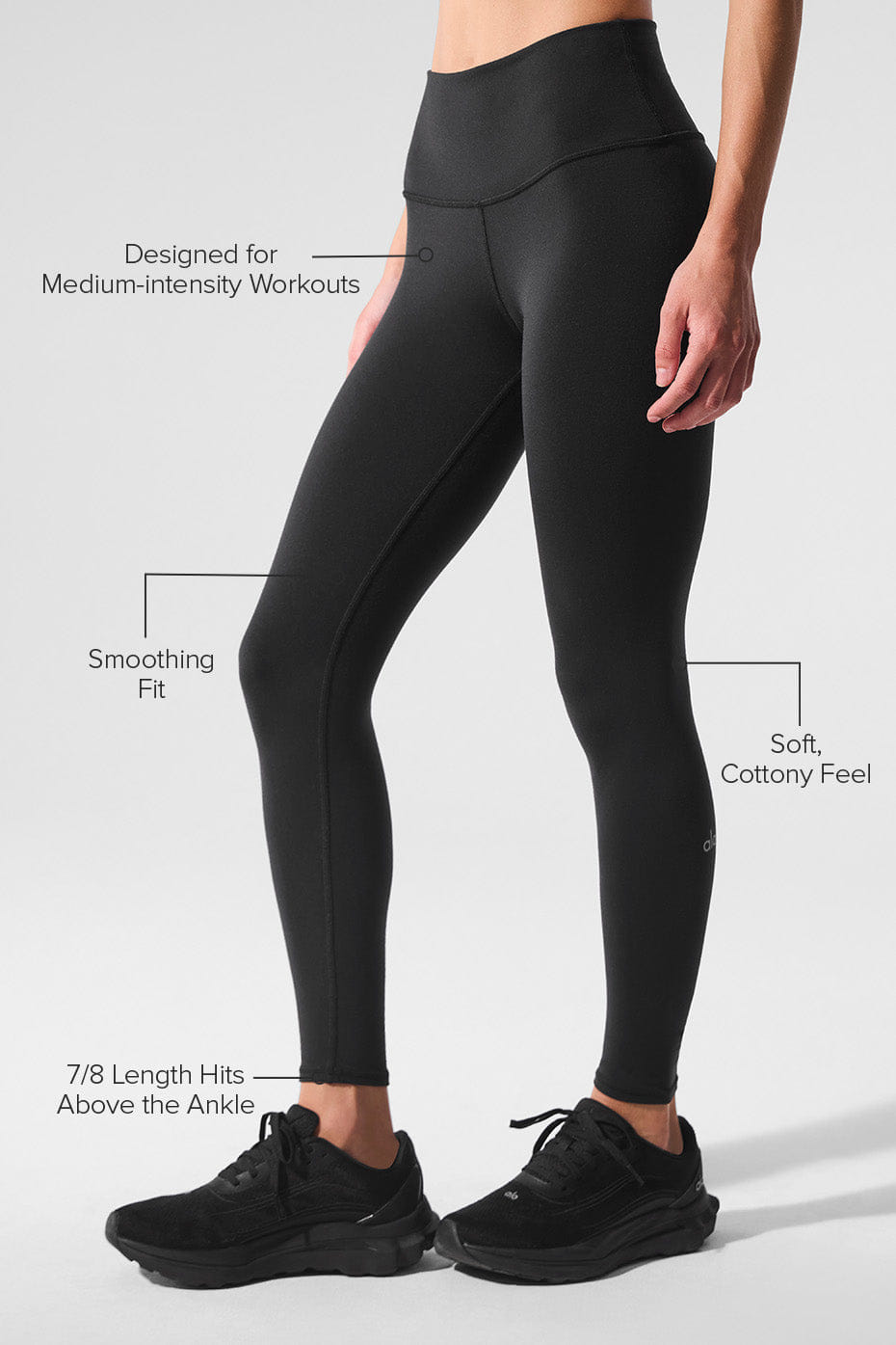 Alo Yoga 7/8 High-Waist Airbrush Legging - Black