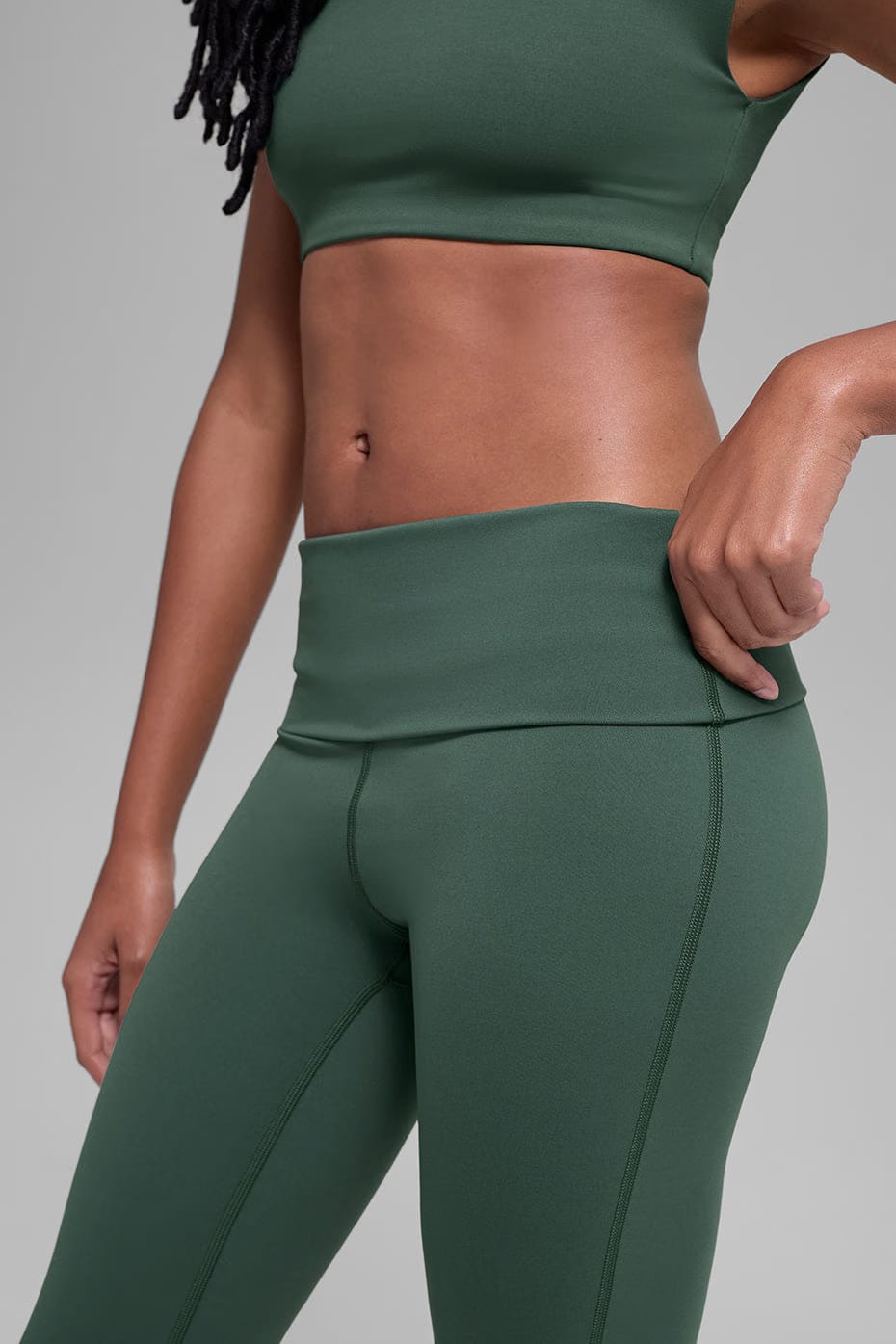 Alo Yoga ALO Softsculpt Foldover Flare Legging - Clover Green