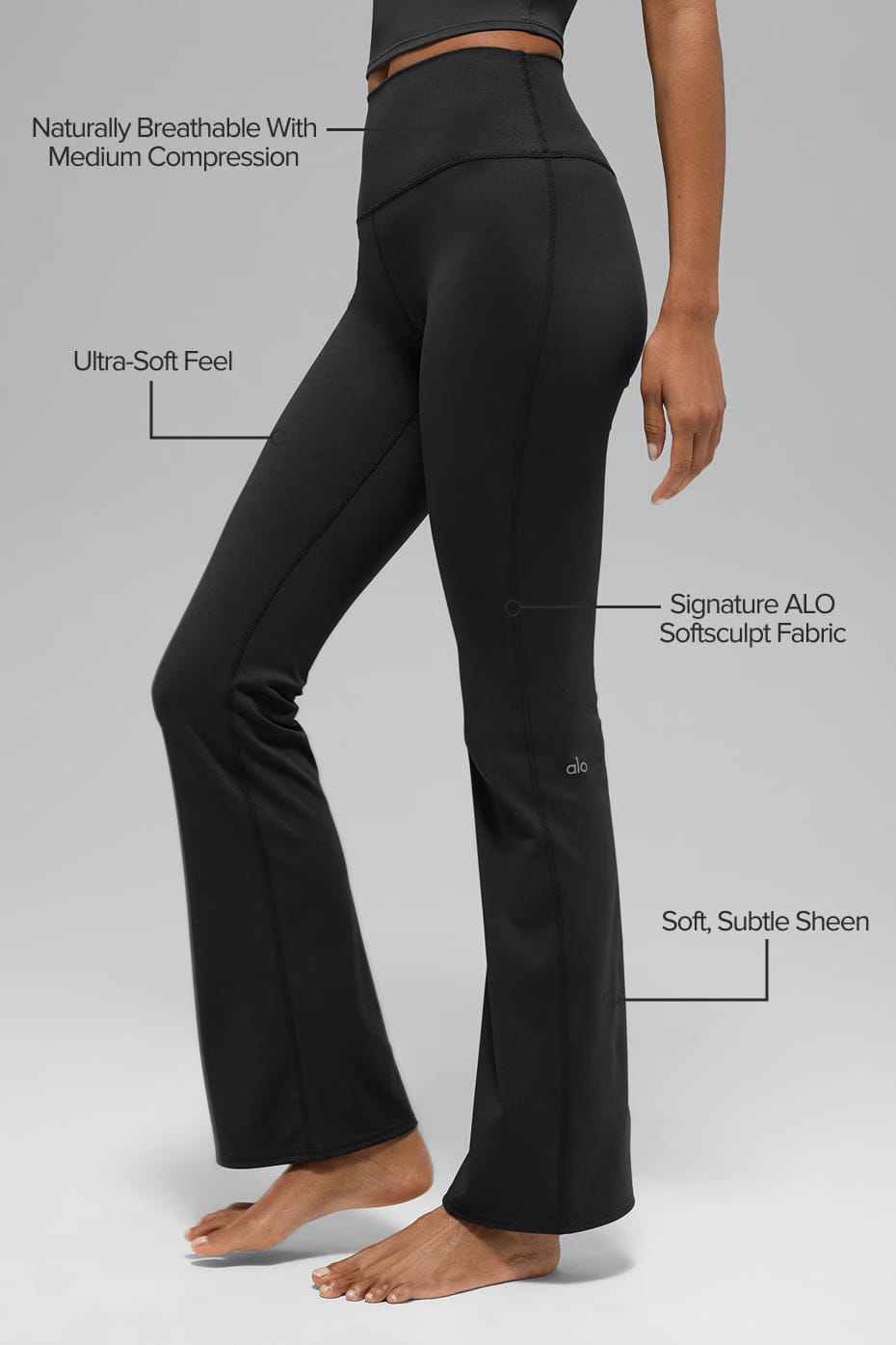 Alo Yoga ALO Softsculpt High-Waist Bootcut Legging - Black