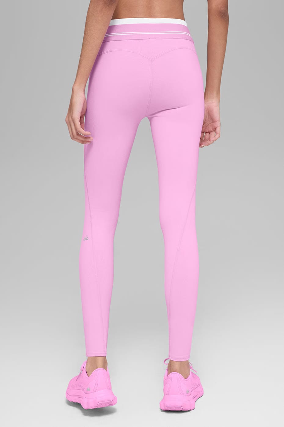 Alo Yoga Airbrush High-Waist 7/8 Better Together Legging - Candy Heart Pink/White